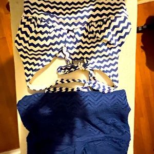 Two Bathing suit tops both Womens size medium